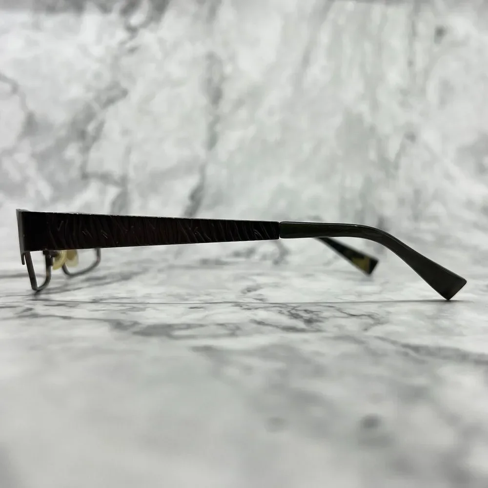 Carmen Marc Valvo Lucan Cognac Eyeglasses Frames Rectangle Brown 53-17-140 - Picture 8 of 11
